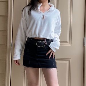 Urban Outfitters Cropped Angela Fleece Sweatshirt